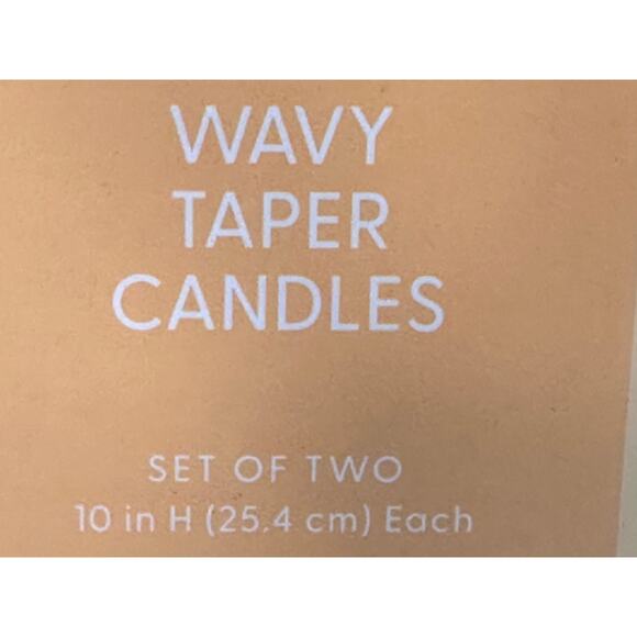 10” Set of 2 Wizard Gold Wavy Shaped Taper Room Essentials Candle New - Picture 4 of 6